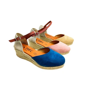 Alpargata de cáñamo en piel Issa Miel