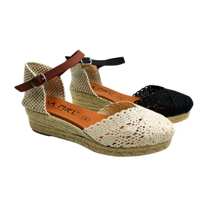 Alpargata de cáñamo crochet Issa Miel