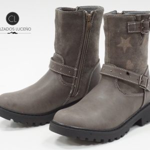Crecendo Bota Niña Caña Gris Estrellas