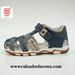 Crecendo Sandalia Niño Cerrada Vestir Azul