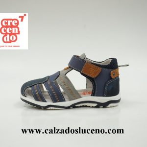 Crecendo Sandalia Niño Cerrada Vestir Azul