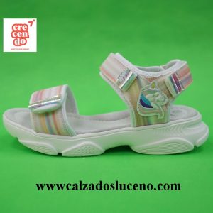 Crecendo Sandalia Plataforma Niña Unicornio