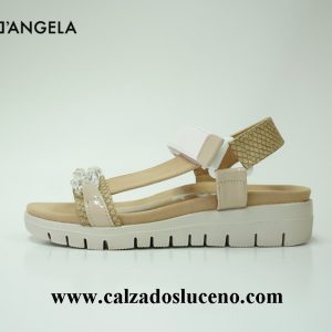 DAngela Sandalia Chica Taupe Plataforma