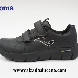 Joma Zapato Deportivo Hombre Velcro Negro Antideslizante