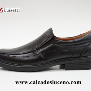 Luisetti Zapato Hombre Piel Suela Antideslizante Negro