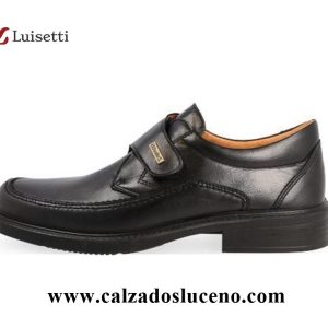 Luisetti Zapato Velcro Hombre Negro Suela Antideslizante