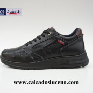 Luisetti Zapato Deportivo Piel Negro