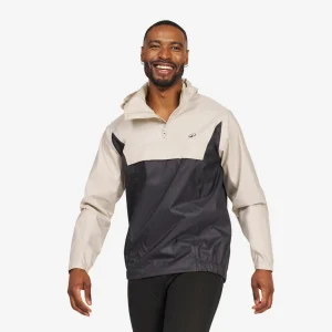 Chubasquero Unisex cortavientos Kayak 100 Beis-Gris