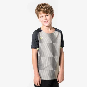 Camiseta de fútbol niño manga corta Viralto JR Dope Gris, Marfil y Amarillo